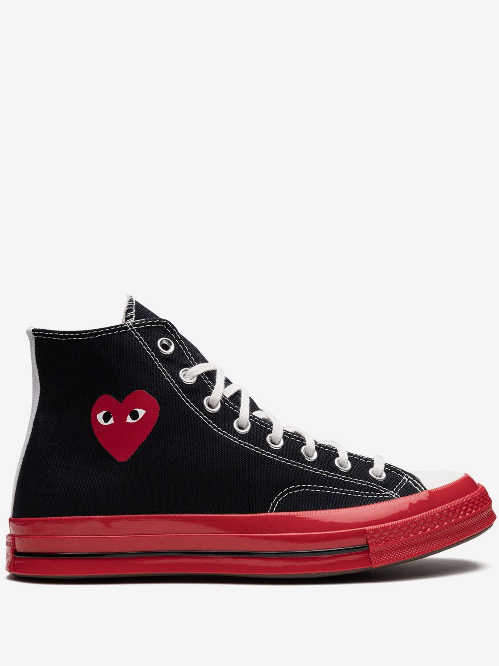CdG PLAY x CONVERSE CHUCK TAYLOR ‘70s HIGH “BLACK RED”