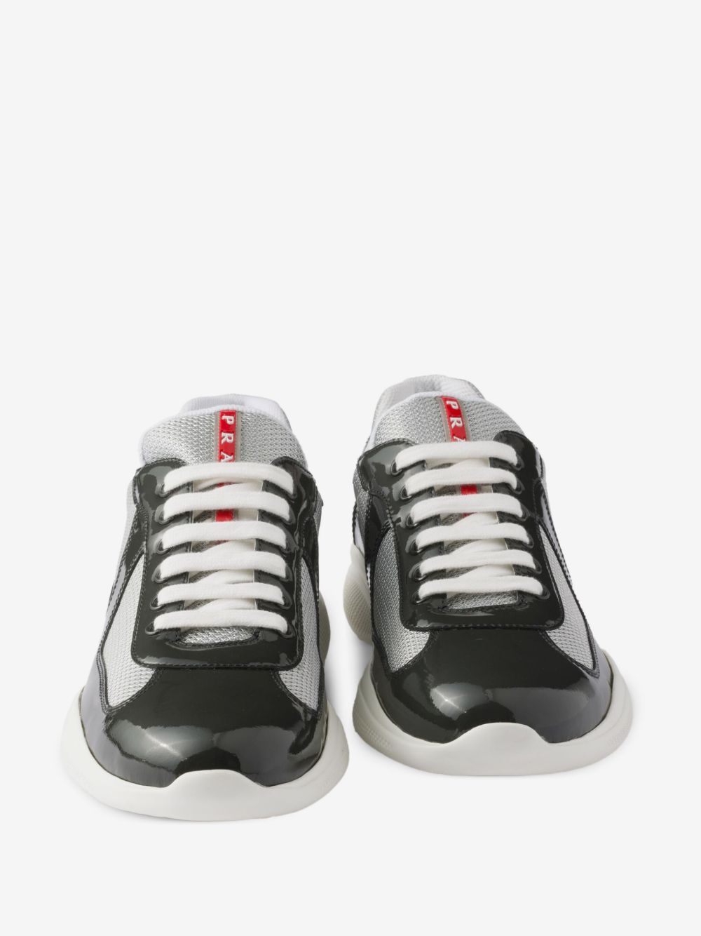 PRADA AMERICA'S CUP PATENT LEATHER “BLACK/WHITE” SNEAKERS