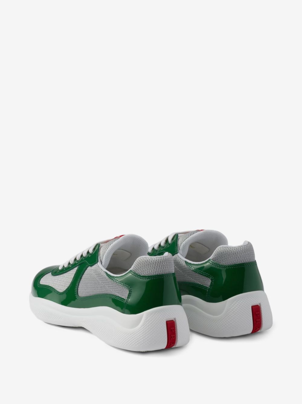 PRADA AMERICA'S CUP PATENT LEATHER “GREEN” SNEAKERS