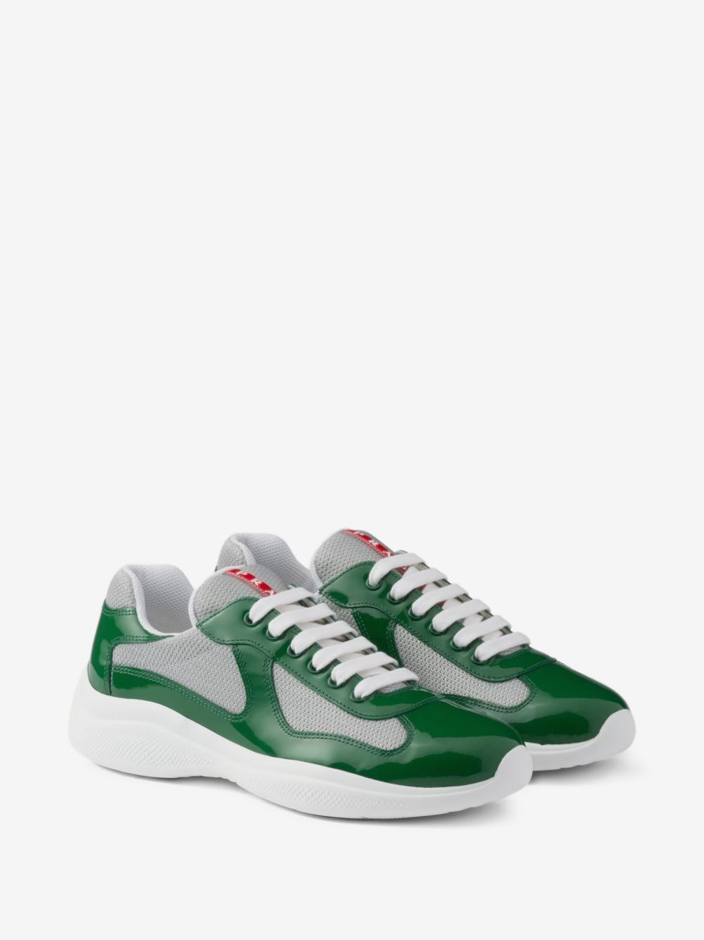 PRADA AMERICA'S CUP PATENT LEATHER “GREEN” SNEAKERS