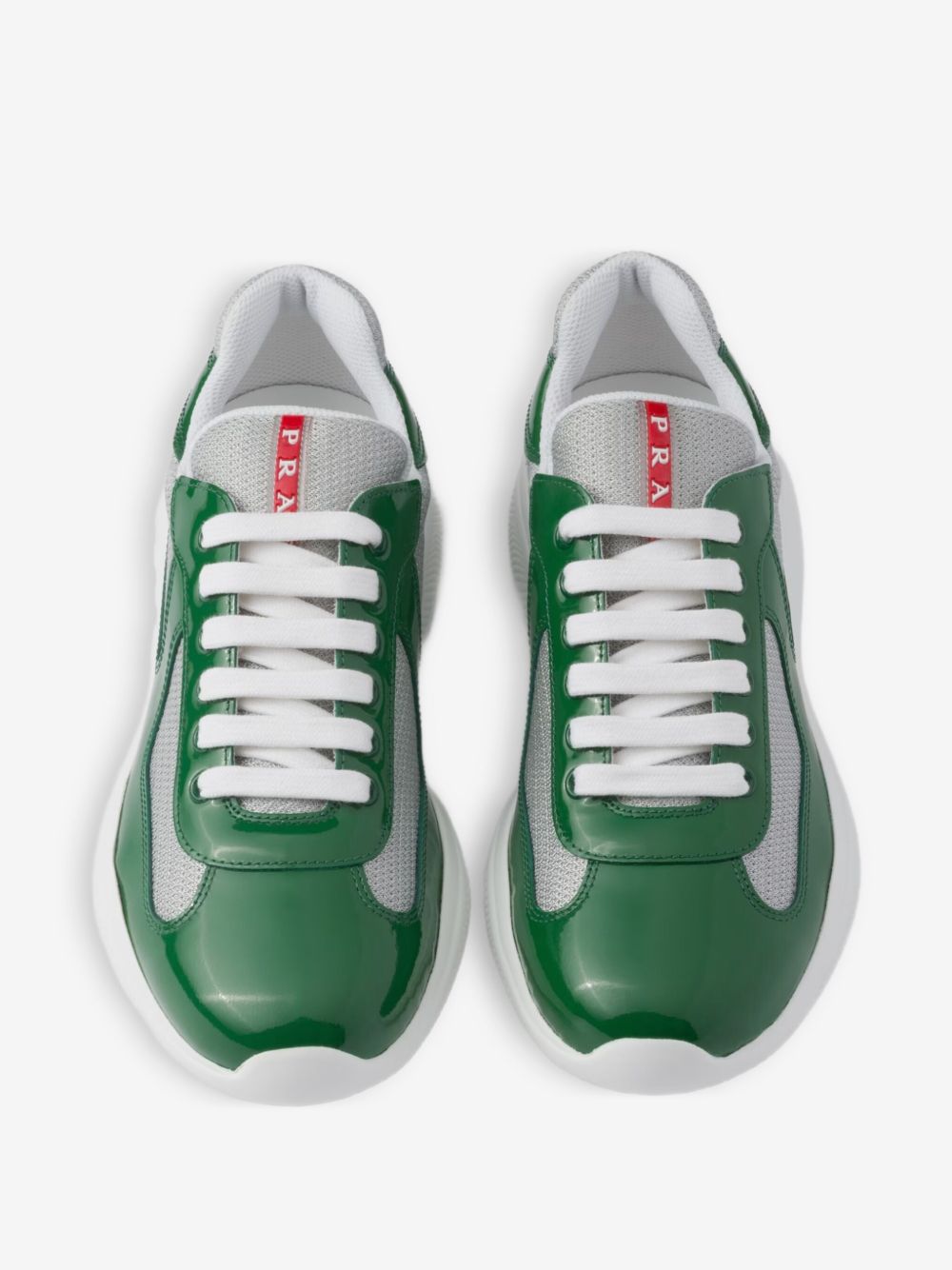 PRADA AMERICA'S CUP PATENT LEATHER “GREEN” SNEAKERS