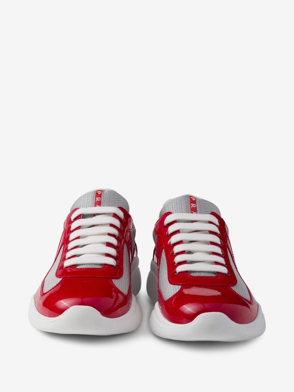 PRADA AMERICA'S CUP PATENT LEATHER “RED” SNEAKERS