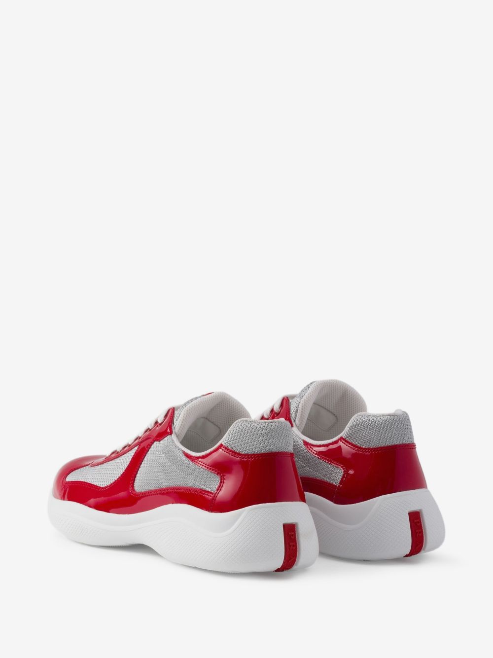 PRADA AMERICA'S CUP PATENT LEATHER “RED” SNEAKERS