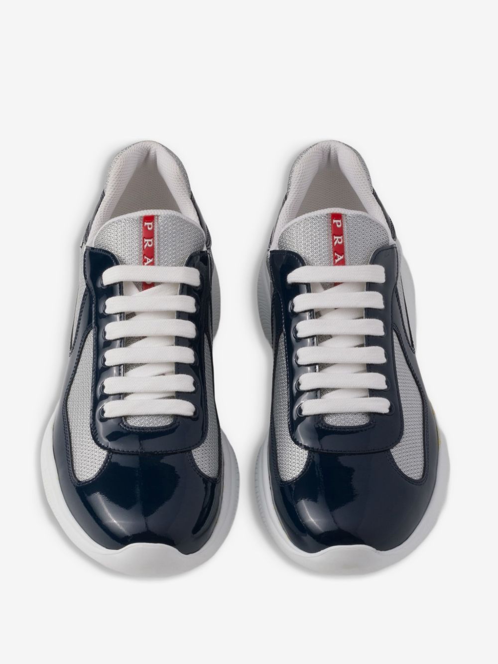 PRADA AMERICA'S CUP PATENT LEATHER “NAVY” SNEAKERS