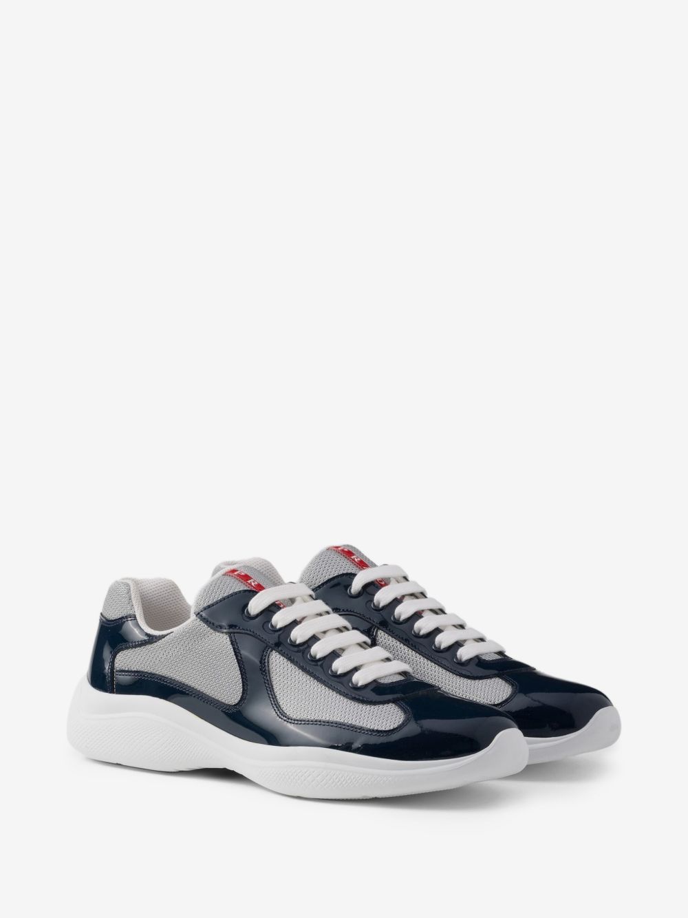 PRADA AMERICA'S CUP PATENT LEATHER “NAVY” SNEAKERS
