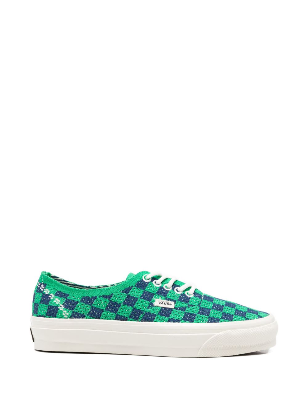 Vans Premium Authentic 44 Engineered KINT -Punk Check-Green/Navy" sneakers