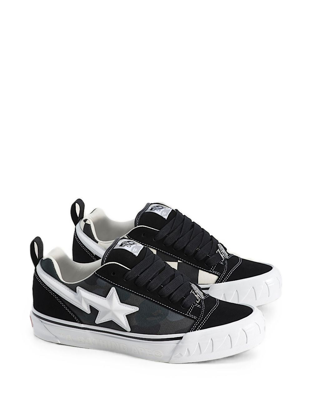 A BATHING APE x VANS PREMIUM LX KNU SKOOL "CAMO BLACK" sneakers - Photo 2